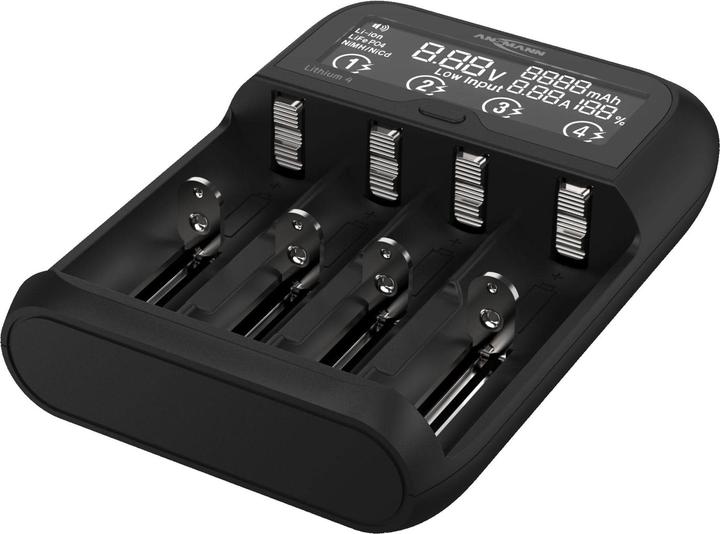 Image du produit Ansmann Chargeur lithium/NiMH lithium 4 (1 pcs, 10340, 10350, 10440, 10500, 12500, 12650, 13500, 13650, 14500, 14650, 16340, 16650, 17335, 17355, 17500, 17650, 17670, 18350, 18490, 18500, 18650, 18700, 20650, 21700, 22650, Batterie)