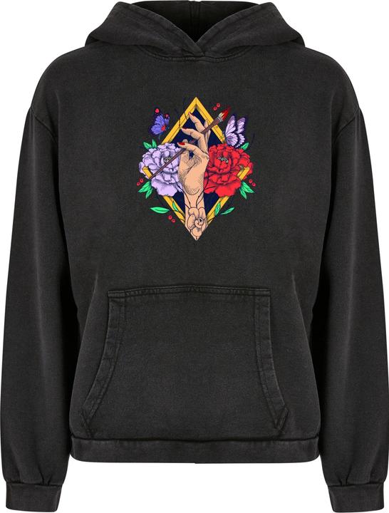 Produktbild Merchcode Ladies Frida Kahlo - Artist Acid Washed Oversize Hoody - 178031 (5XL)