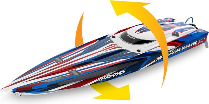Produktbild Traxxas BOAT SPARTAN SR 1037mm 1:10 EP RTR RED TQi 2.4GHz OHNE LadegerÃ¤t und OHNE Akku