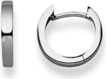 Image du produit Natsumi Schmuck Créoles à clapet en or blanc 18K/750 Ø 12mm plat (Or blanc 750/18 K)