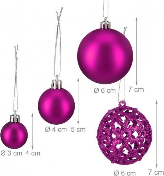 Produktbild Relaxdays Weihnachtskugeln-Set (50 -teilig)