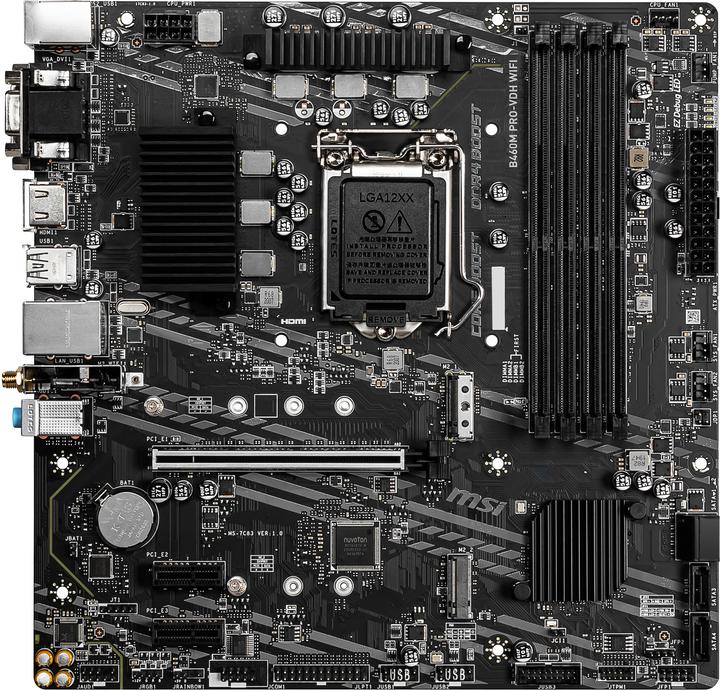 Image du produit MSI B460M Pro-VDH WIFI (LGA 1200, Intel B460, mATX)