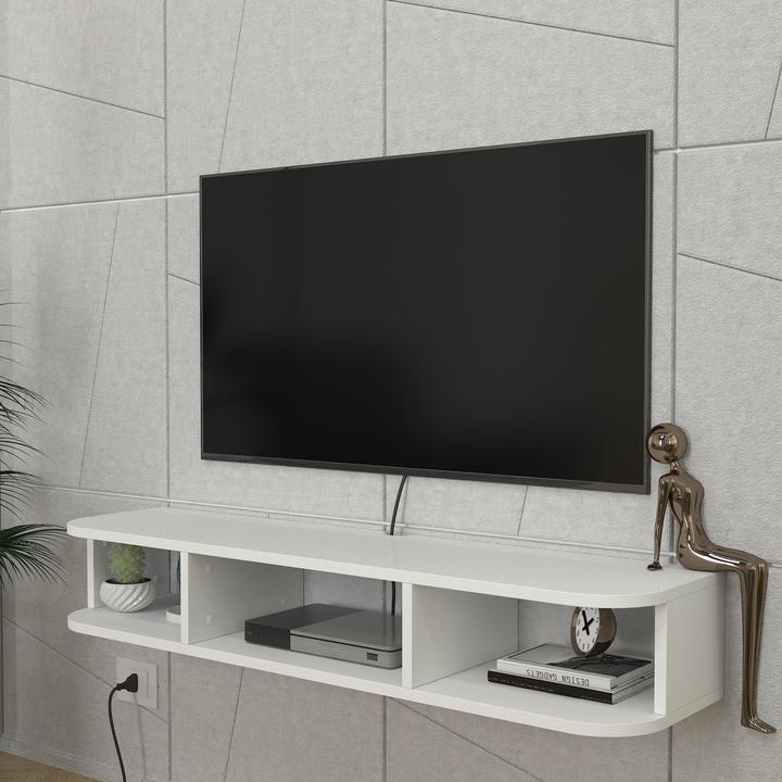 Produktbild En.Casa TV-Lowboard hängend Oundsvas 120x30x19 cm Weiss