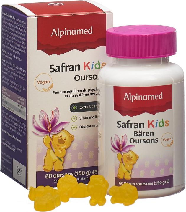 Actual product image Alpinamed Saffron Kids Bears (60 Piece, Pills, 228 g)