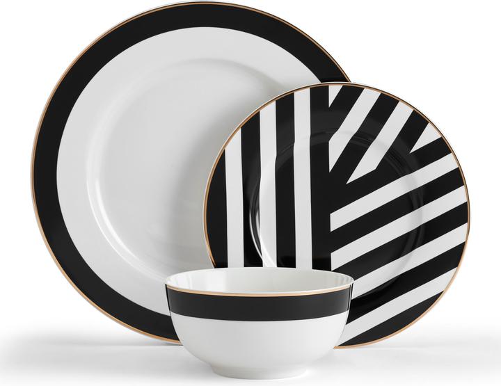 Mikasa Luxe Deco 12-Piece China Dinner Set (4 Stück)