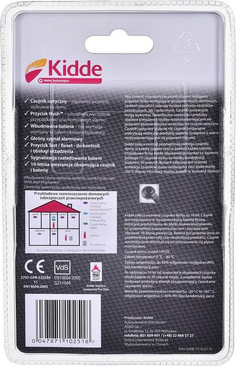 Productafbeelding Kidde 10Y29A Rookmelder