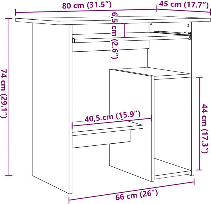 Produktbild VidaXL Cato (80 x 45 x 74 cm)
