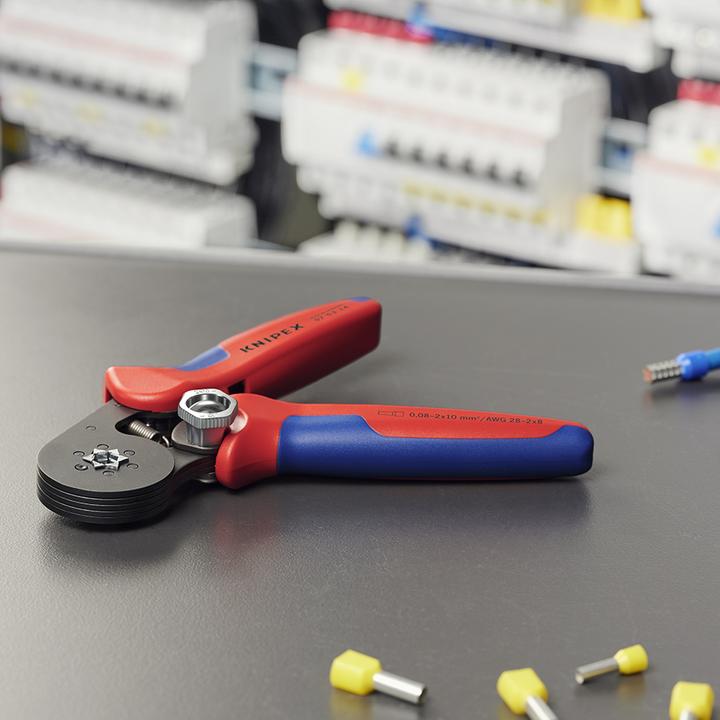 Actual product image Knipex Self-Adjusting Crimping Pliers for wire ferrules (180 mm)
