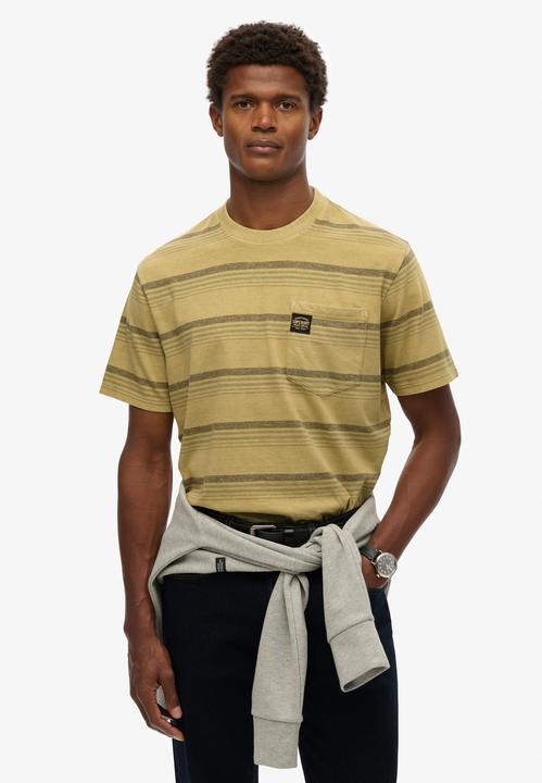 Actual product image Superdry Contrast Stripe Pocket Tshirt (S)