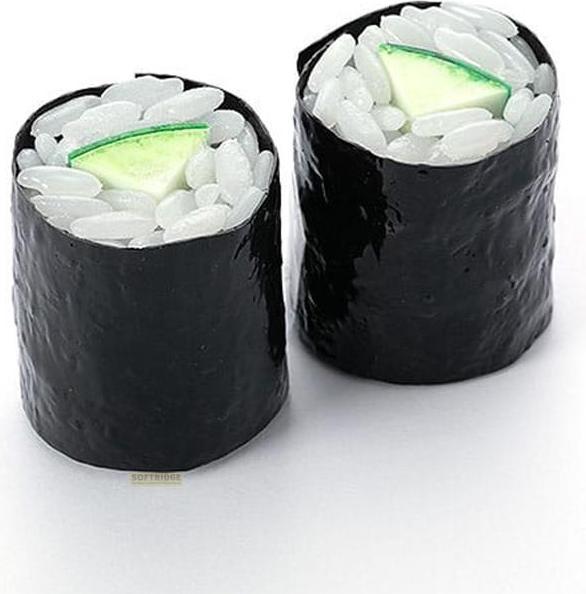 Actual product image Syuto Seiko Sushi Plastic Model Kit 1/1 Kappa Maki (Cucumber Sushi Roll) (re-run) 3 cm