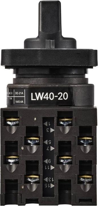 Produktbild Tru Components TC-LW40-20 D404/4A48I Nockenschalter 20 A 690 V 2 x 45 ° Schwarz