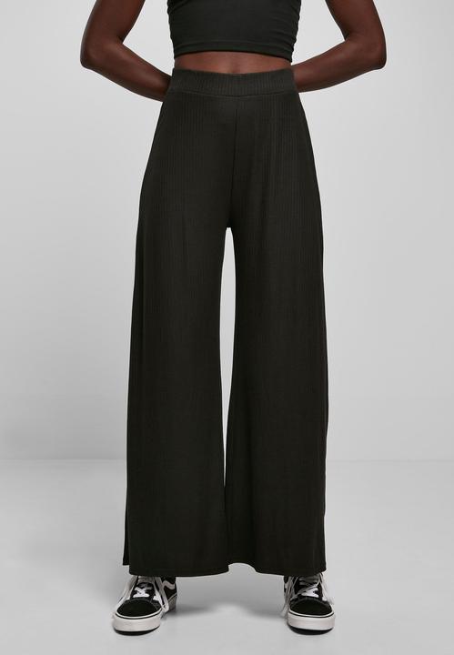 Actual product image Urban Classics Ladies Rib Jersey Wide Leg Pants (M)