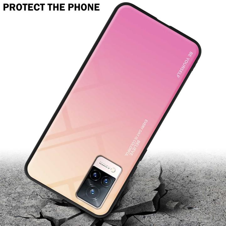Productafbeelding Cadorabo TPU 2 Kleuren Glazen Hoesje (Vivo V21)