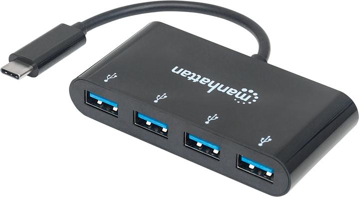 Actual product image Manhattan 4 port USB 3.0 hub with USB-C connector (USB-C, 4 Ports)