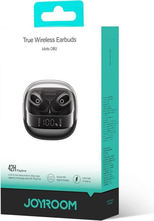 Image du produit Joyroom Ecouteurs sans fil avec écran, Bluetooth 5,3 - Noir (ANC, 42 h, Sans fil)