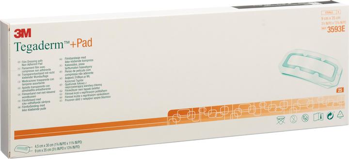 3M Tegaderm+Pad 9x35cm Wundkissen 4.5x30cm 25 Stk (25 x)