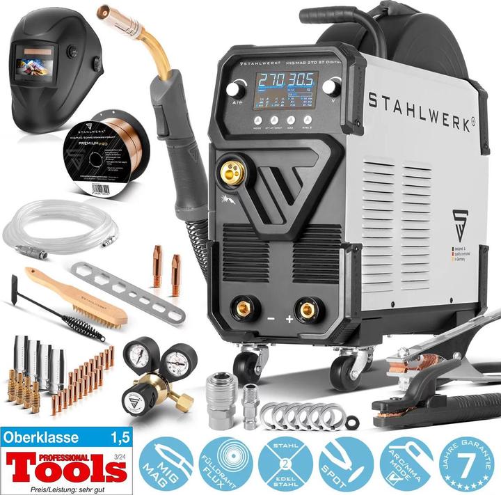 Produktbild Stahlwerk Schweissgerät MIG MAG 270 Digital IGBT Vollausstattung 4-in-1 mit 270 A