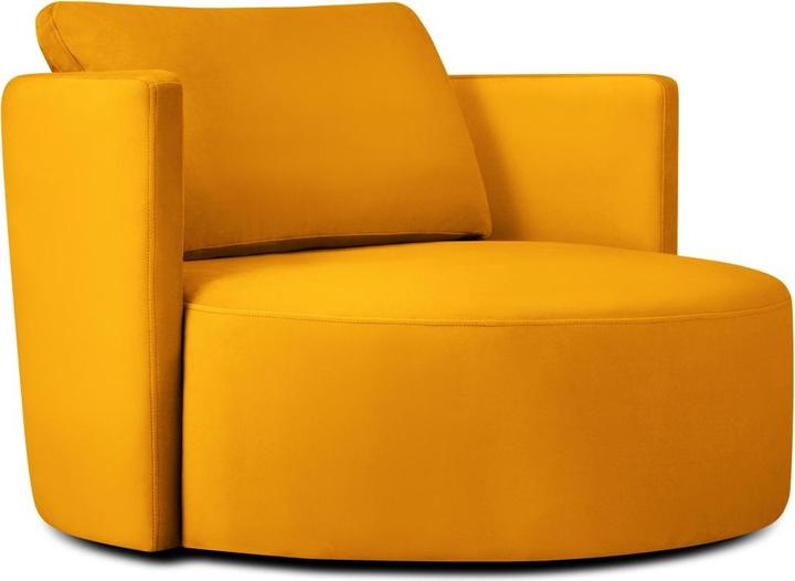 Image du produit Micadoni Fauteuil Pivotant en Velours, "Bliss", 1 Place, 92x92x75 Fabriqué en Europe