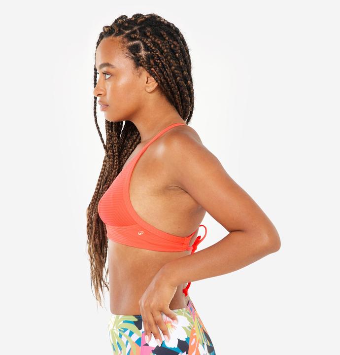 Image du produit Olaian Haut de maillot brassière texturé surf Femme - Bea orange fluo (80)
