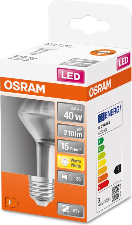 Actual product image Osram Star R63 (E27, 2.60 W, 210 lm, 1 x, F)