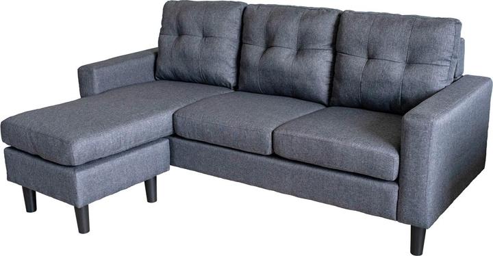 Produktbild HTI-Living Polstercouch mit variabler Ottomane Reva Grau (Ecksofa)