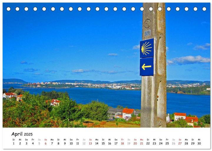 Actual product image Jakobsweg - Camino Ingles (Tischkalender 2025 DIN A5 quer), Monatskalender (A5, German)