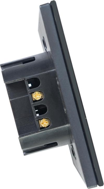 Immagine prodotto PNI Interruttore singolo con touch SH121, in vetro, nero, con display LED, 10A 200W