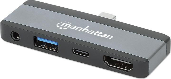 Actual product image Manhattan USB-C PD to HDMI 4-in-1 mobile docking station for laptop and tablet (USB-C, 1 Ports)