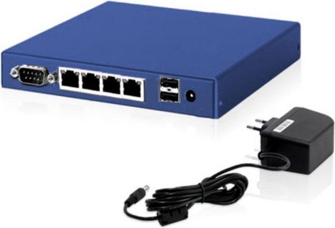 Actual product image PC Engines APU4D4 Bundle - Board, Power Supply, Memory, Case, Blue