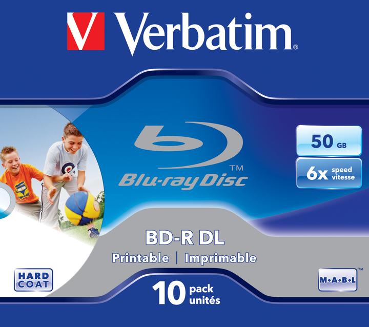 Immagine prodotto Verbatim 1x10 BD-R Blu-Ray 50GB 6x Speed stampabile Jewel Case (10 x)