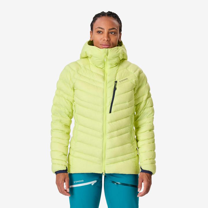 Actual product image Simond Women's mountaineering down jacket - Lemon yellow (S)