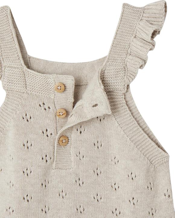 Actual product image Vertbaudet Baby knitted dungarees with flounce straps Oeko-Tex (80)