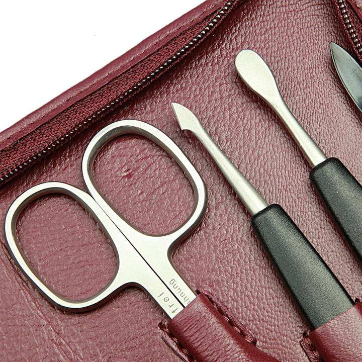 Produktbild Kniebes Hans Manicure-Etuis Manicure-Etui, Nappa-Vollrindleder bordeaux, rostfrei / 1 Stk.