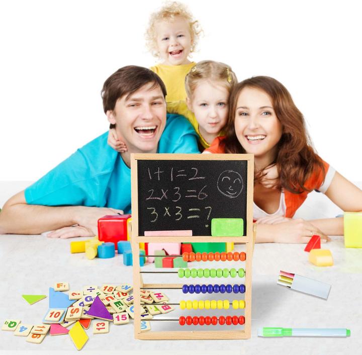 Produktbild Activity Board Grundschul-Rechenschieber Abakus, Abakus-Rechner Kinderabakus Zählrahmen mit Kreidetafel &