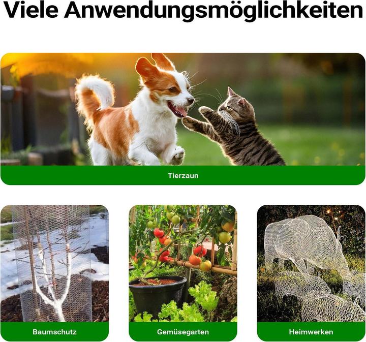 Produktbild Wiltec Volierendraht 5x0,5m Hasendraht 25mm Maschenweite Sechseckgeflecht Zaun (5 m)