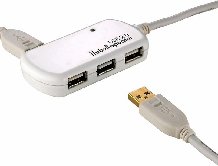 Roline USB 2.0 4-Port Hub mit Repeater (USB-A, 4 Ports)