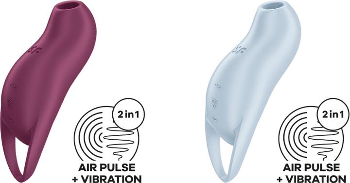 Actual product image Satisfyer Pocket Pro 1 Clitoris Stimulator Light Blue