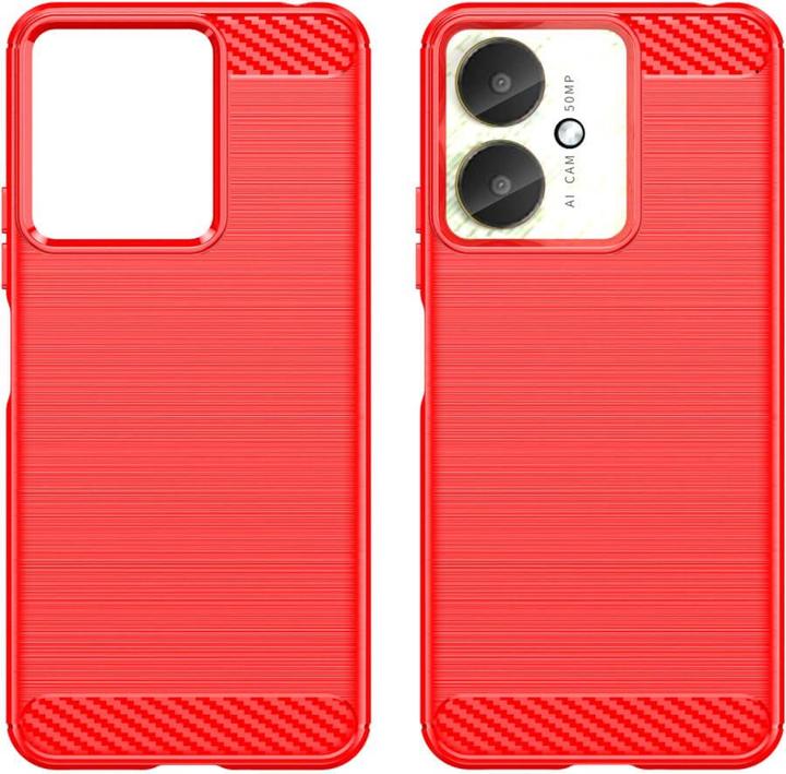 Actual product image Cover-Discount Xiaomi Poco C65 / Redmi 13C - Metal look case red (Xiaomi Poco C65)