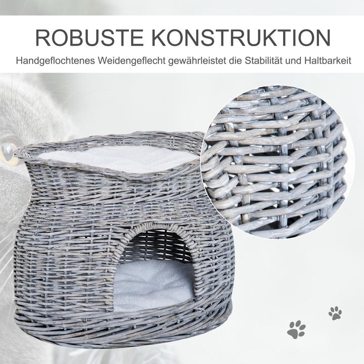 Produktbild PawHut Katzenkorb mit 2 Kissen (Katze)
