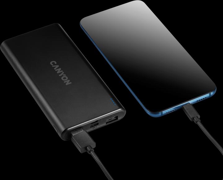 Produktbild Canyon PB-106 Akkuladegerät Lithium Polymer (LiPo) 10000 mAh Schwarz (10000 mAh, 37 Wh)