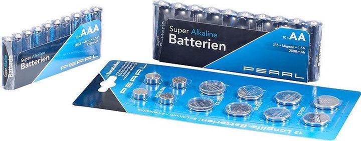Produktbild Pearl Batterie-Set 32-teilig mit Alkaline- und Lithium-Zellen (32 Stk., AA, 2.80 mAh)