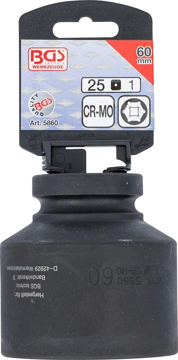 Actual product image BGS Impact Socket, Hexagon 25 mm (1") Drive 60 mm (60 mm)