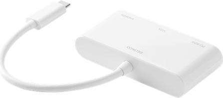 Actual product image Deltaco USBC-HDMI20 notebook dock/port replicator Wired USB 3.2 Gen 2 (3.1 Gen 2) Type-C White (USB-C)