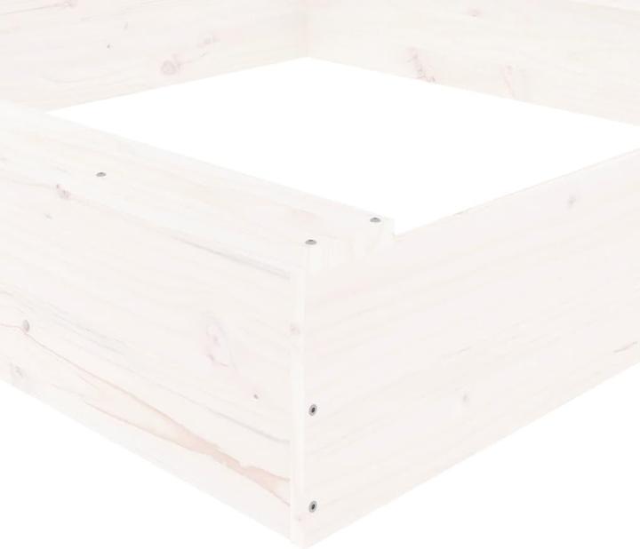 Actual product image VidaXL Sandkasten mit Sitzen Schwarz Quadratisch Massivholz