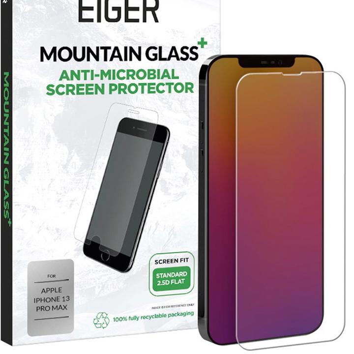 Actual product image Eiger Mountain Glass+ (1 Piece, Apple iPhone 13 Pro Max, Apple iPhone 14 Plus)