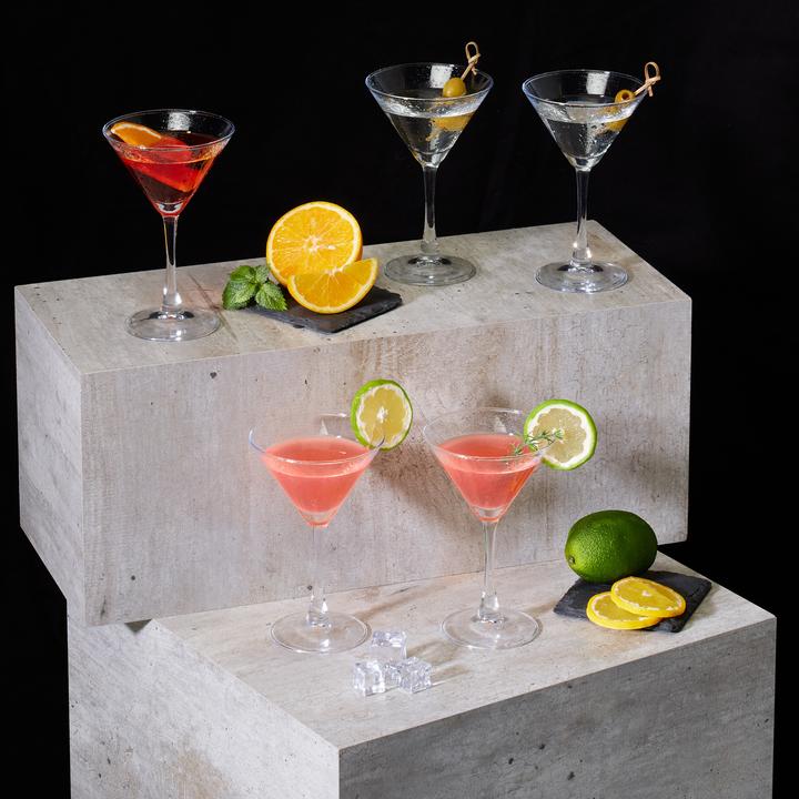 Produktbild Relaxdays 6x Martini-Glas (1.70 dl, 6 x, Martini Gläser)