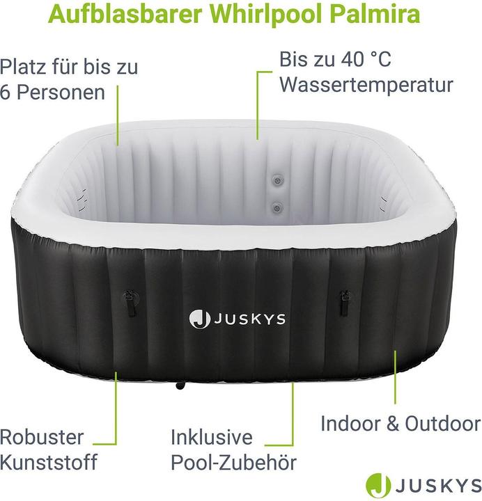 Produktbild Juskys Whirlpool Palmira (6 Pers.)