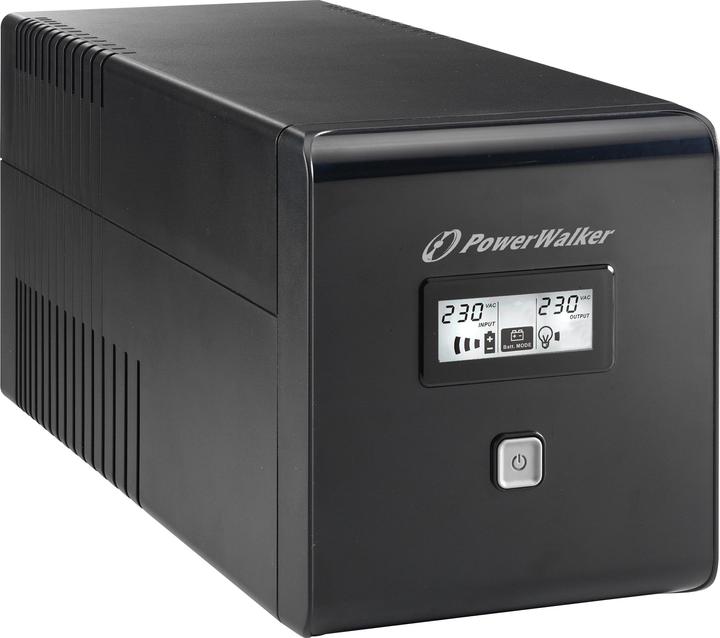 Immagine prodotto Powerwalker VI 1000 LCD Schuko 1000VA / 600W Line-Interactive UPS Tower AVR LCD (1000 VA, 600 W, Interattivo linea UPS)