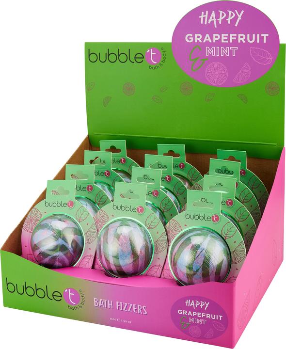 Produktbild Bubble T Bath Fizzer Happy Grapefruit & Mint 150g (Badeperlen)