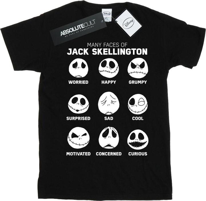 Disney Nightmare Before Christmas The Many Faces Of Jack TShirt